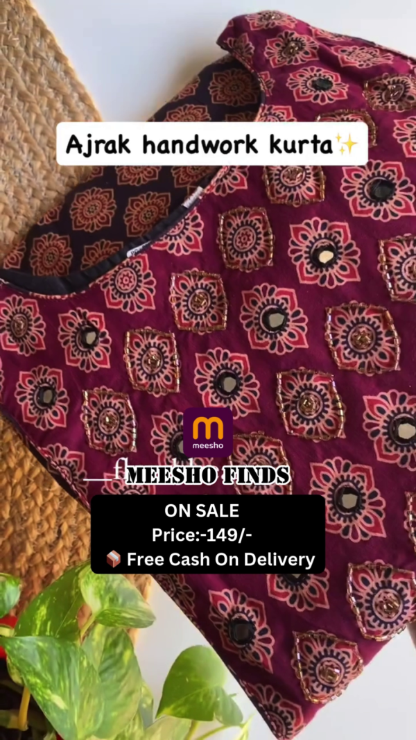 Cotton with Natural Dye Hand Block Kalamkari Print Non-Padded Blouse Simple
