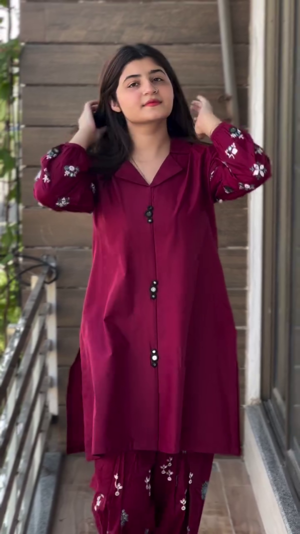 Embroidered Kurta Pant Set