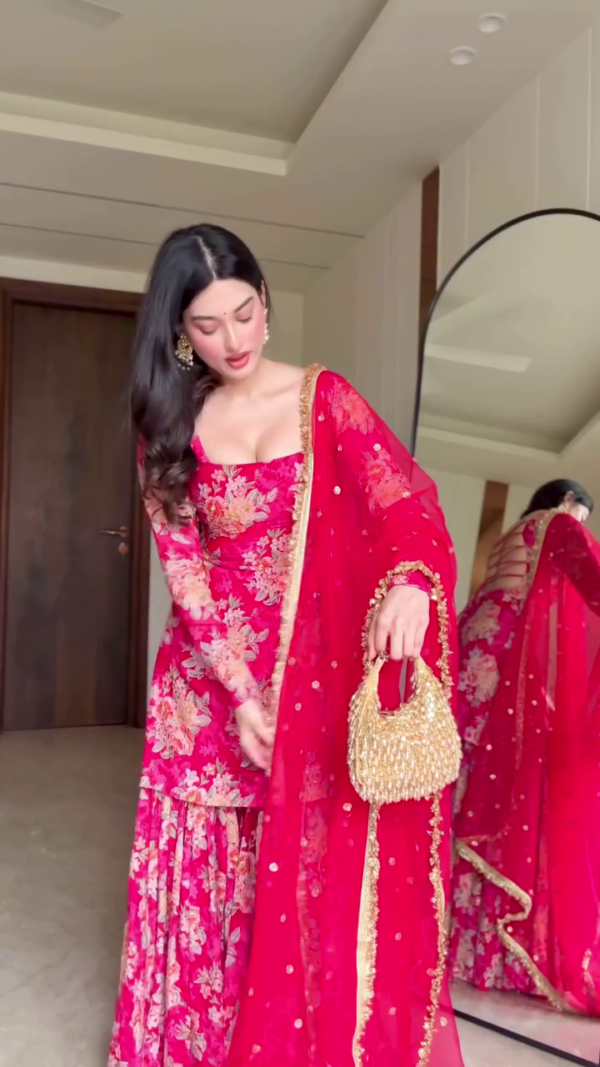 Designer Party Wear Look Sharara Set